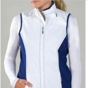 JoFit Women Piped Performance Golf Vest Blue Depth